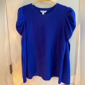 Nine West size Medium rich indigo color sweater, slight puff sleeve.